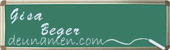 Gisa Beger Visitenkarte